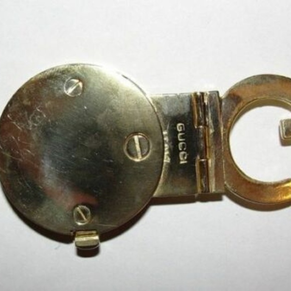18 kt Gold Plated Horse Bit and GG Monogram Gucci